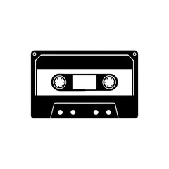Retro Cassette Tape with Label Transparent Background