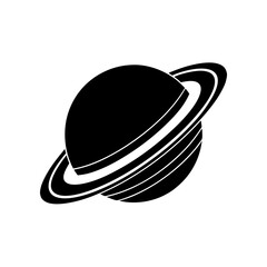 Saturn Like Planet Glowing Rings Transparent Background