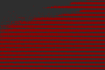 Abstract red stripe vector background on black with rough textured edges. Bold flat design for posters, banners, and creative digital projects.