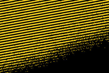 Abstract yellow stripe vector background on black with flat noisy texture. Modern geometric design for posters, banners, digital art, and creative projects.