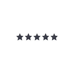 Five star rating symbol for customer satisfaction