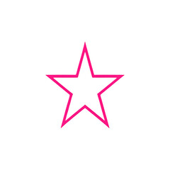 Bold pink star shape shines on clean white space