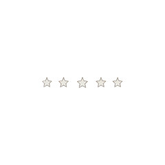 Five star rating concept minimal isolated clean simple