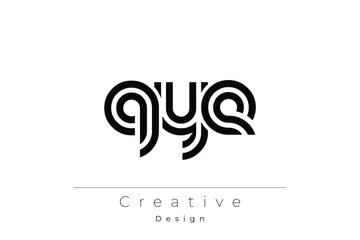 QYE Creative Unique Modern Letter Logo Design