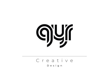 QYR Creative Unique Modern Letter Logo Design
