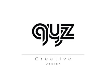 QYZ Creative Unique Modern Letter Logo Design