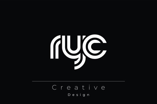 RYC Creative Unique Modern Letter Logo Design