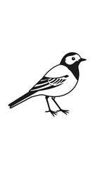 Obraz premium Black and white drawing of a bird