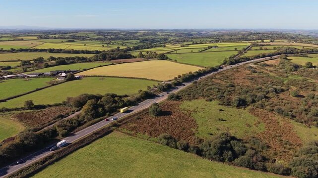 Aerial video in north Devon, UK