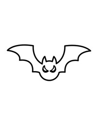 Bat halloween clip art design on plain white transparent isolated background for card, shirt, hoodie, sweatshirt, apparel, card, tag, mug, icon, poster or badge
