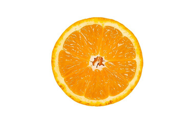 Fototapeta premium half orange isolated on white background
