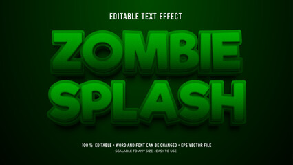 zombie splash editable text effect