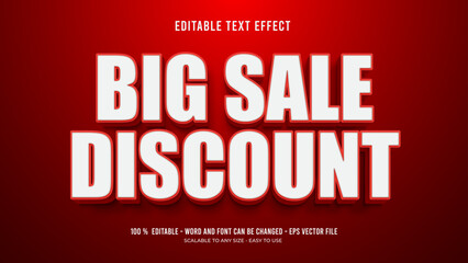 big sale discount editable text effect