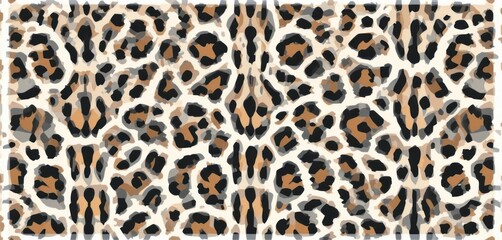 Modern Jaguar Rosettes  Pantanal Fur Texture   Flat Colors, Basic Shapes, Uncluttered Design, Graphic Symbol, Vector Graphic