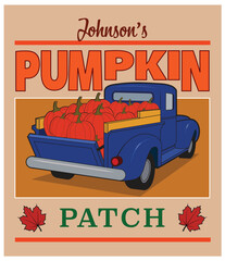 An advertisement for a local pumpkin patch.