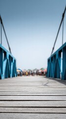 Fototapeta premium Modern bridge structure showcasing architectural design transportation infrastructure engineering excellence urban landscape scenic view outdoor scenery daylight horizon cityscape