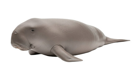 Fototapeta premium Dugong mammal isolated on white background close up studio shot.