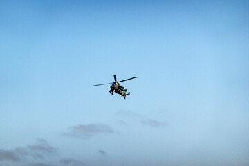 European military attack helicopter in the air