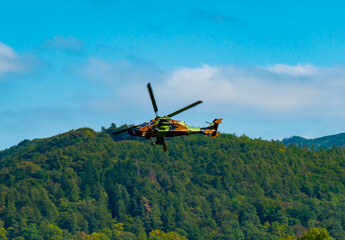 European military attack helicopter in the air