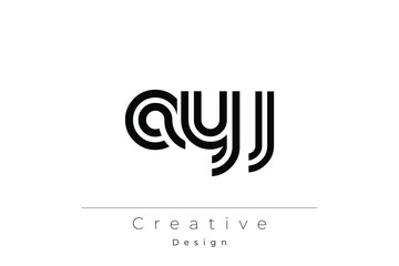 AYJ Creative Unique Modern Letter Logo Design