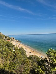 Fototapeta premium View of Galapos Beach, Arrábida Portugal, 26 September 2025