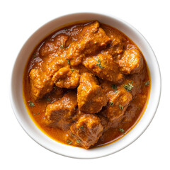 chicken curry on a White background 