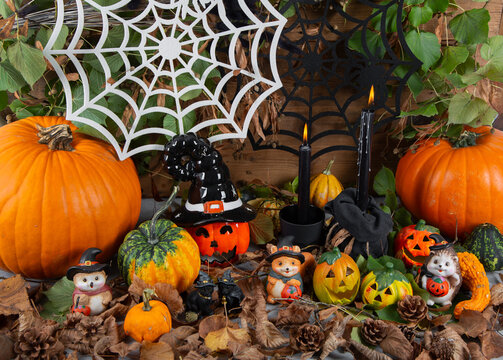 Halloween K&uuml;rbis Gespenster Dekoration f&uuml;r den Herbst