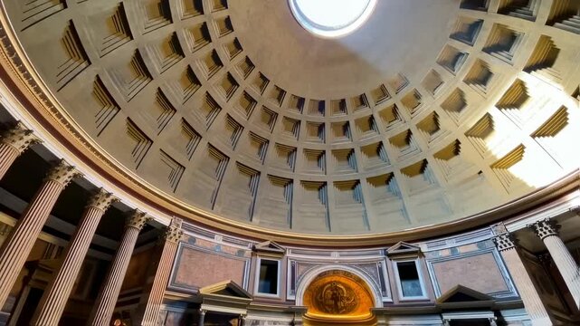 Ornate dome interior, light rays