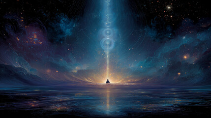 cosmic rebirth, life creation through deep meditation and chakras