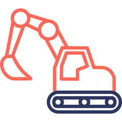 Heavy Equipment line color icon