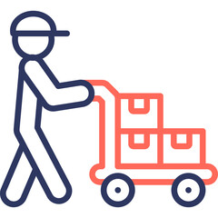 Material Handling line color icon