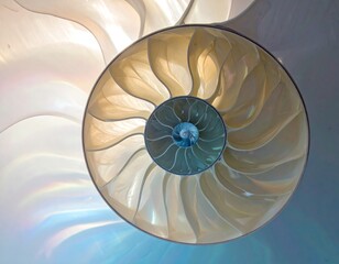 Obraz premium Spiral Shell Art: A Stunning Nautilus Design