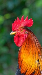 Rooster's head closeup