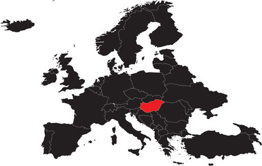 Slovenia Highlighted on Europe Map
