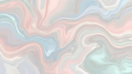 Fototapeta premium Marble Swirls of Pastel Hues: Delicate swirls of pastel colors in a modern marbled design, creating a soft, aesthetic appeal, suitable for use as a textured background.