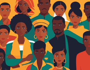 Black community a group of African people, human rights, fight racism