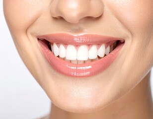 Close-up of a woman's beautiful smile