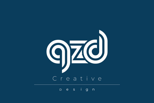 QZD Creative Unique Modern Letter Logo Design