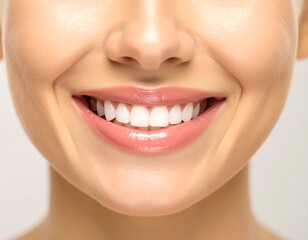 Close-up of a woman's smiling mouth