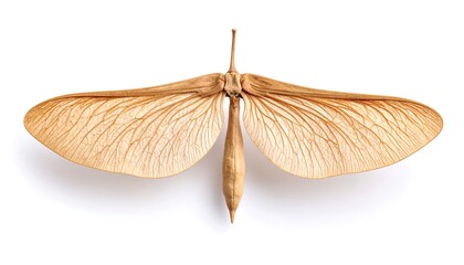 Close-up of a dried maple seed