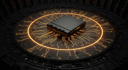 Obraz premium Advanced Processor Unit Digital Data Core Technology