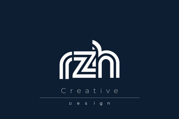 RZH Creative Unique Modern Letter Logo Design