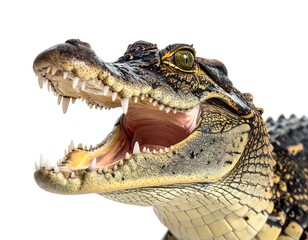 Close-up of a young crocodile's head