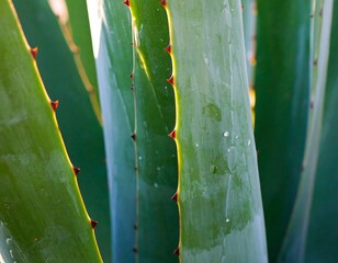 Close-up of agave plant leaves
