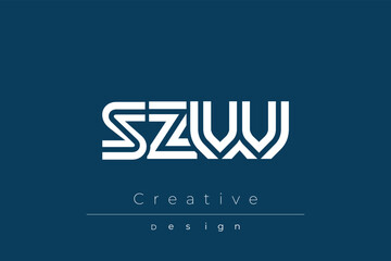 SZW Creative Unique Modern Letter Logo Design