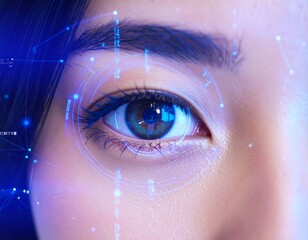 Close-up of an eye with digital overlay (1)