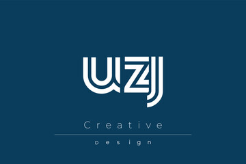 UZJ Creative Unique Modern Letter Logo Design