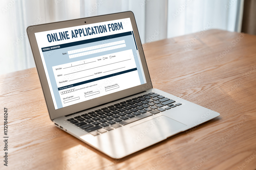Poster online application form for modish registration on the internet website
