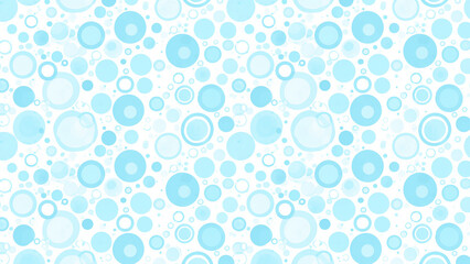 青と水色の抽象的な円のシームレスパターン