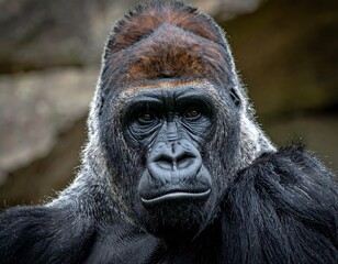 Fototapeta premium Close-up of a gorilla's face